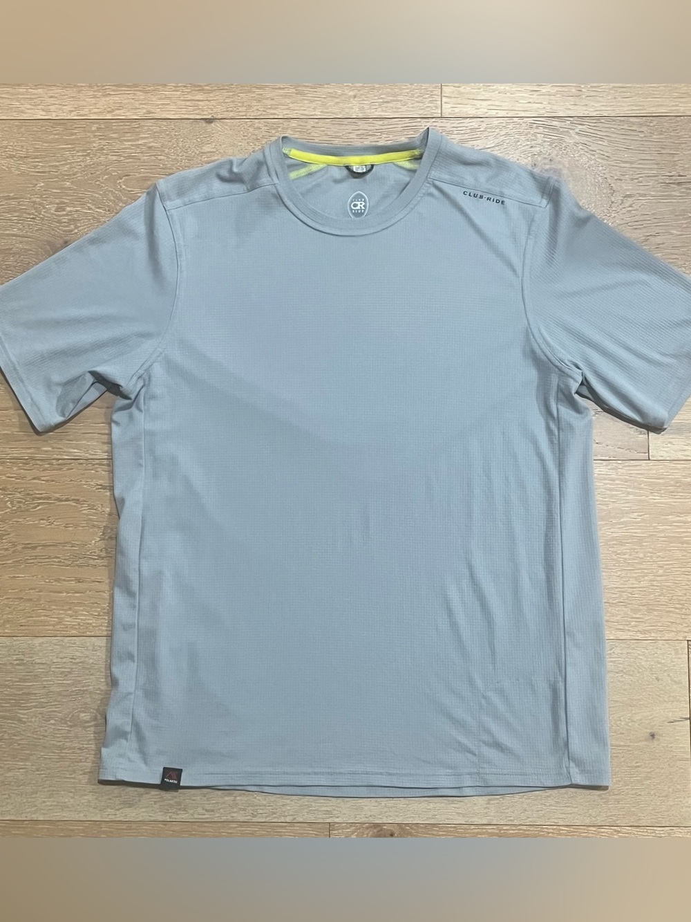 Club Ride Polartec Cycling T-Shirt Men’s L Gray Blue Performance MTB Bike